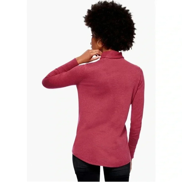 Nic+Zoe turtleneck knit pomegranate sweater - Picture 2 of 9